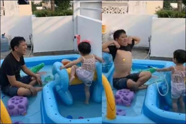 Công chúa nhỏ nhà Trường Giang đúng chuẩn fan nhí của bố, tư thế bé nằm xem được các mẹ góp ý chỉnh sửa-7