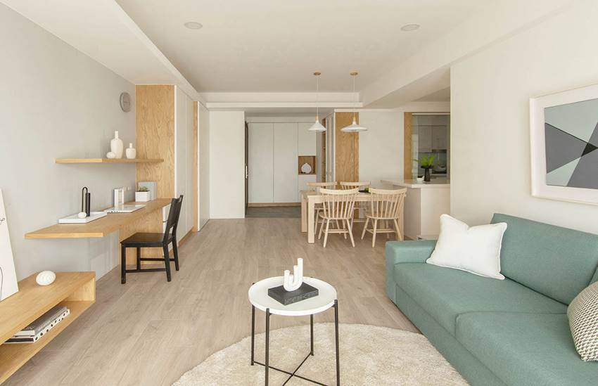 Tổ ấm nhỏ xinh màu trà sữa, thiết kế đơn giản cho không gian ấm áp với ánh sáng tự nhiên chan hòa-2