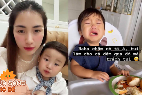 Hoà Minzy mất cả đêm làm bữa sáng cho con trai, là món gì mà Bo thèm đến phát khóc