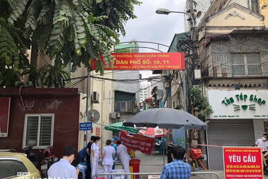 Hà Nội: Cách ly 7 ngày khu vực có 2.000 dân ở quận Thanh Xuân sau khi ghi nhận 19 F0