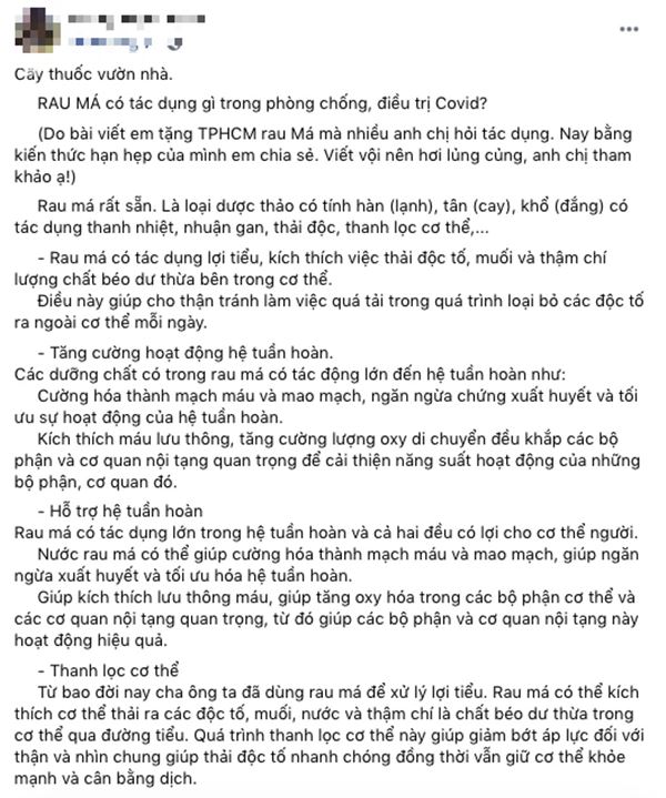 Rộ thông tin dùng rau má làm bài thuốc phòng và điều trị COVID-19: Liệu có thực sự thần thánh như lời đồn?-2