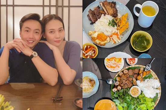 Cường Đô La hạnh phúc khoe cơm ngon canh ngọt vợ nấu, chân dài xứ Lạng ngày càng đảm đang nấu món gì cũng hấp dẫn