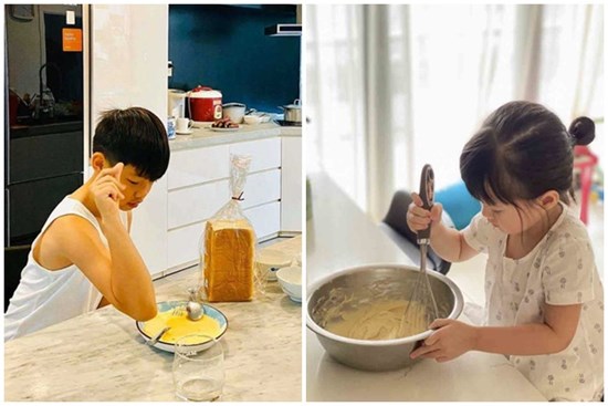 Ở nhà tránh dịch, nhóc tỳ Vbiz tập làm “đầu bếp nhí”: Con trai Diva Hồng Nhung cực chuyên nghiệp, bé Cà Pháo nhà Lê Phương “xử đẹp” món bánh Trung thu