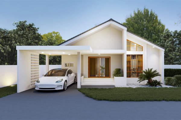 Ngôi nhà màu trắng nổi bật ở vùng nông thôn, diện mạo đơn giản nhưng bên trong cực hiện đại và ấn tượng-14