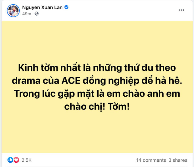 Giữa đêm, Xuân Lan bất ngờ mỉa mai ai đó hả hê đu theo drama đồng nghiệp, chuyện gì đây?-1