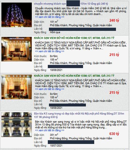 Giữa mùa dịch khách sạn phố cổ Hà Nội rao bán gần 2 tỷ đồng/m2-2