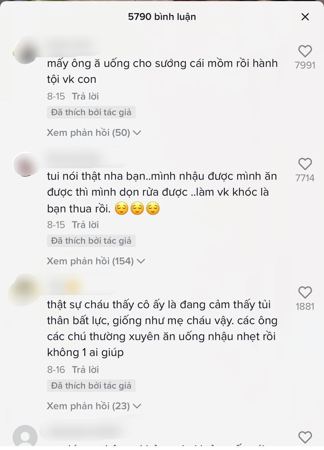 Sáng ngủ dậy, nhìn đống bát chồng ăn nhậu chất từ đêm mà vợ bật khóc, đáng lên án nhất là câu nói của anh ta-5