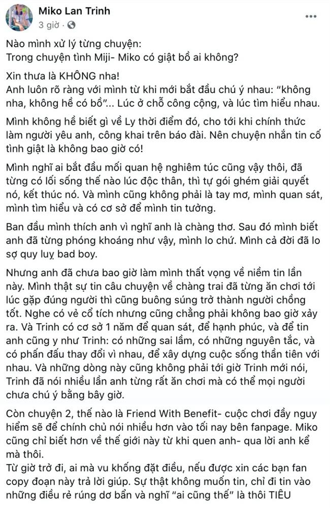 Miko Lan Trinh chính thức lên tiếng làm rõ nghi vấn giật bồ, khẳng định tin tưởng ở bạn trai chuyển giới-4