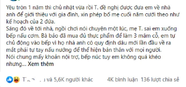 Ngày đầu&nbsp;ra mắt, mẹ chồng tương lai tuyên bố phải uốn ngay từ ngày đầu,&nbsp;tình huống&nbsp;ngay sau đó mới thật đặc biệt-1