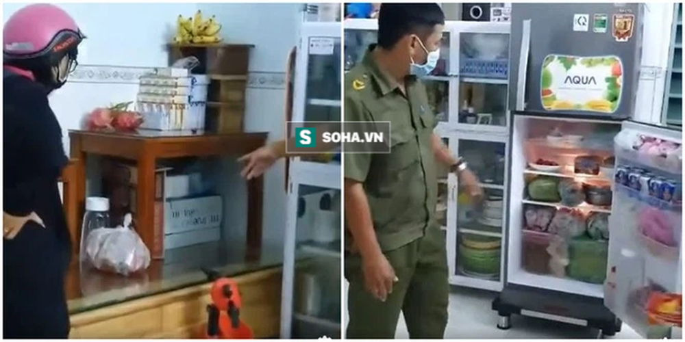 Một gia đình cầu cứu xin tiếp tế thực phẩm, cán bộ xuống thăm thấy tủ lạnh ngập thức ăn, gạo, sữa đầy trong kho-2