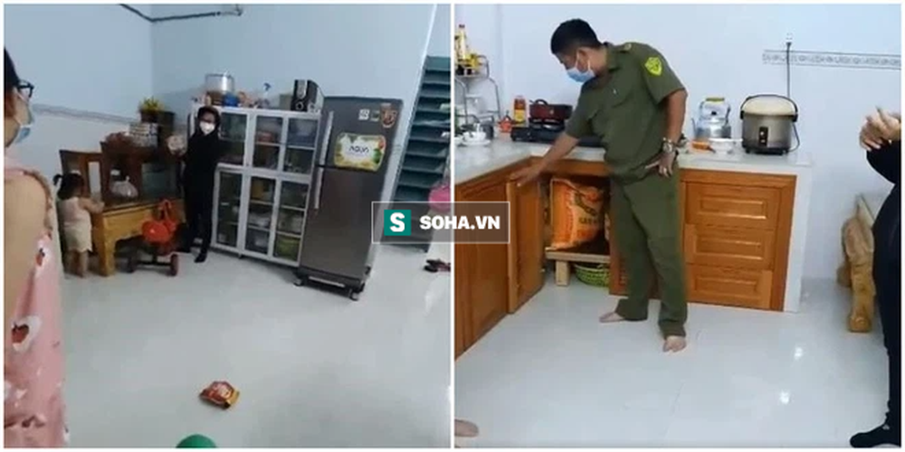 Một gia đình cầu cứu xin tiếp tế thực phẩm, cán bộ xuống thăm thấy tủ lạnh ngập thức ăn, gạo, sữa đầy trong kho-3