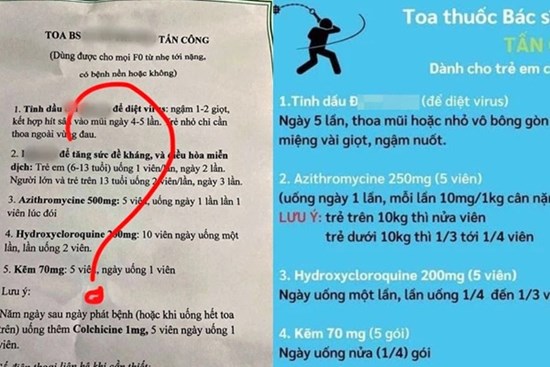 Xôn xao toa thuốc trị COVID-19 của 