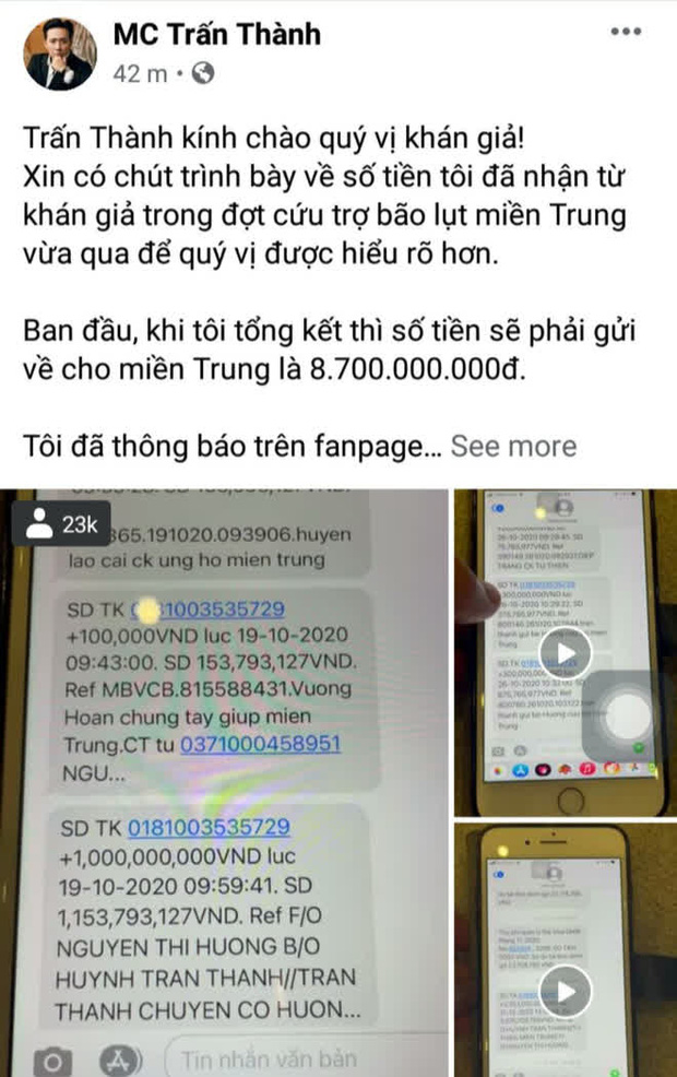 Netizen tổng tấn công đòi sao kê từ thiện, phát ngôn của Trấn Thành hot lại: Phải giải trình thì thà tụi em không làm, đó không phải nhiệm vụ-5