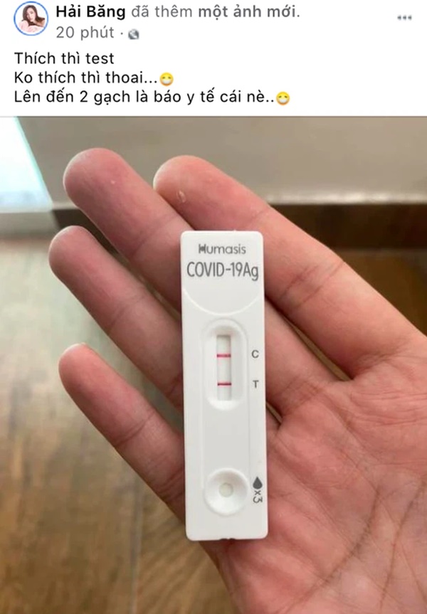Hải Băng đăng ảnh kit test nhanh hiển thị dương tính với Covid-19, lời giải thích khiến dân tình phẫn nộ-1
