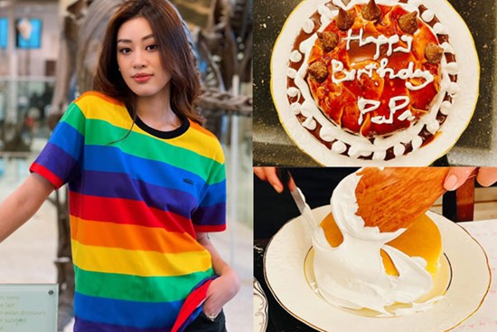 Dịch khó mua đồ, Hoa hậu Nguyễn Trần Khánh Vân tự làm bánh kem mừng sinh nhật ba, thành quả ai cũng ngưỡng mộ