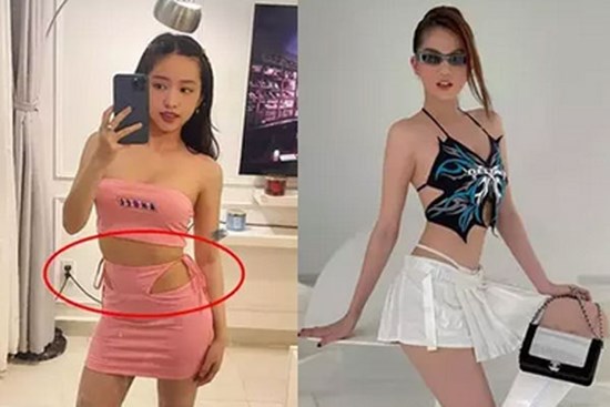 Thúy Vi mặc váy như lộ nội y tam giác, độ sexy kém xa Ngọc Trinh