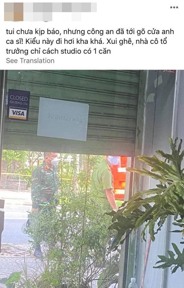 Giữa mùa dịch vẫn có một nam ca sĩ lén lút đi thu âm, lập tức bị công an đến xử lý-2