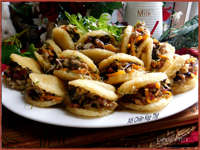 Làm món xôi chiên kẹp thịt thơm phức, lạ miệng cả nhà đều mê-7