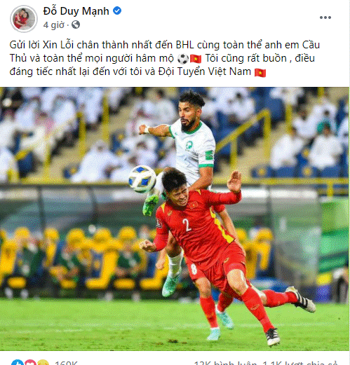 MC VTV và nhiều người nổi tiếng khó hiểu với chiếc thẻ đỏ của Duy Mạnh, tiếc nuối trước kết quả của đội tuyển Việt Nam-5