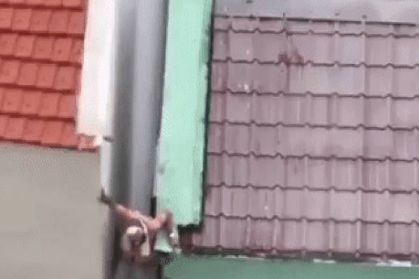 Nam thanh niên liều lĩnh trèo qua mái nhà, trượt khe tường trốn khỏi khu cách ly trong chưa đầy 1 phút