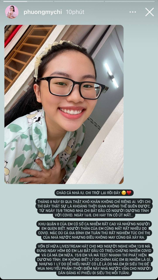 Phương Mỹ Chi thông báo cả gia đình 5 người nhiễm Covid-19-1