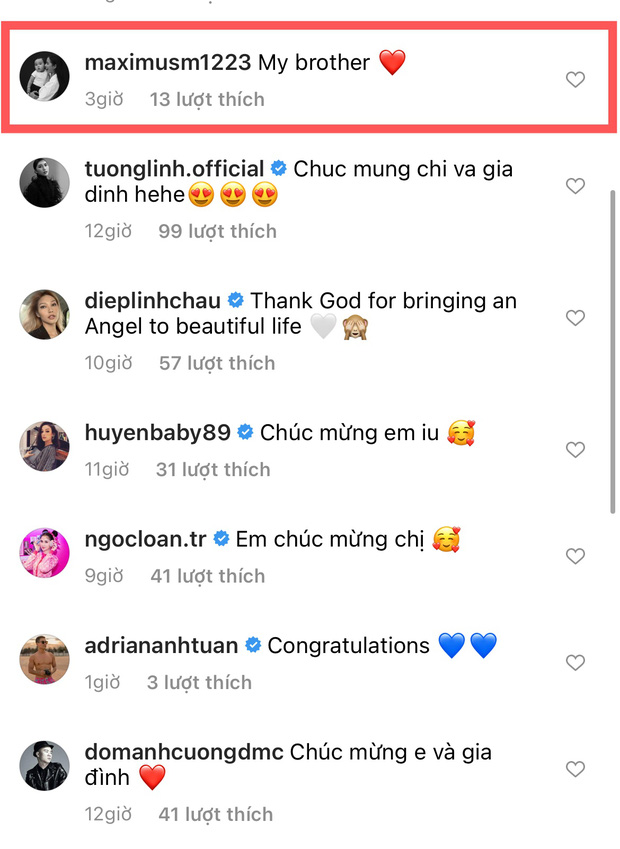 Phạm Hương có chia sẻ đầu tiên sau khi công khai nhóc tỳ thứ 2, phản ứng của anh cả Maximus và dàn sao Vbiz gây chú ý-3