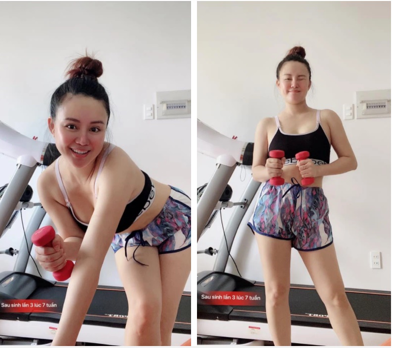 Vy Oanh giảm liền 13kg sau sinh vẫn than vãn những tảng mỡ lì lợm không chịu rời đi vì điều này-2