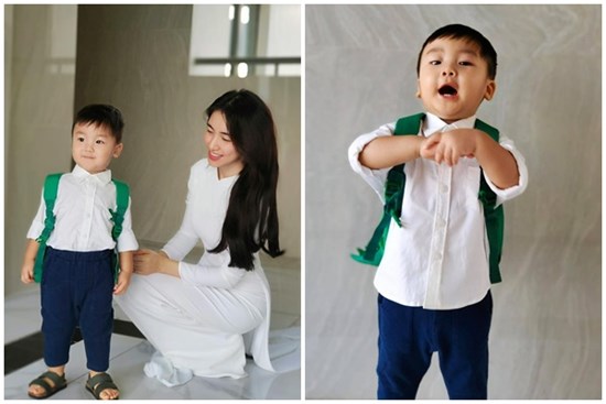 Con trai Hòa Minzy lên đồ đi học cực bảnh nhưng xem đến ảnh cuối thì ai cũng rưng rưng