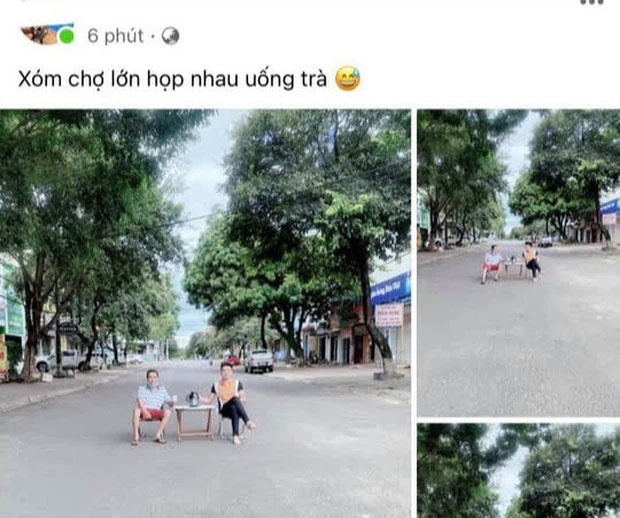 Bị phạt vì rủ nhau ra giữa đường uống trà, chụp ảnh đăng Facebook-1