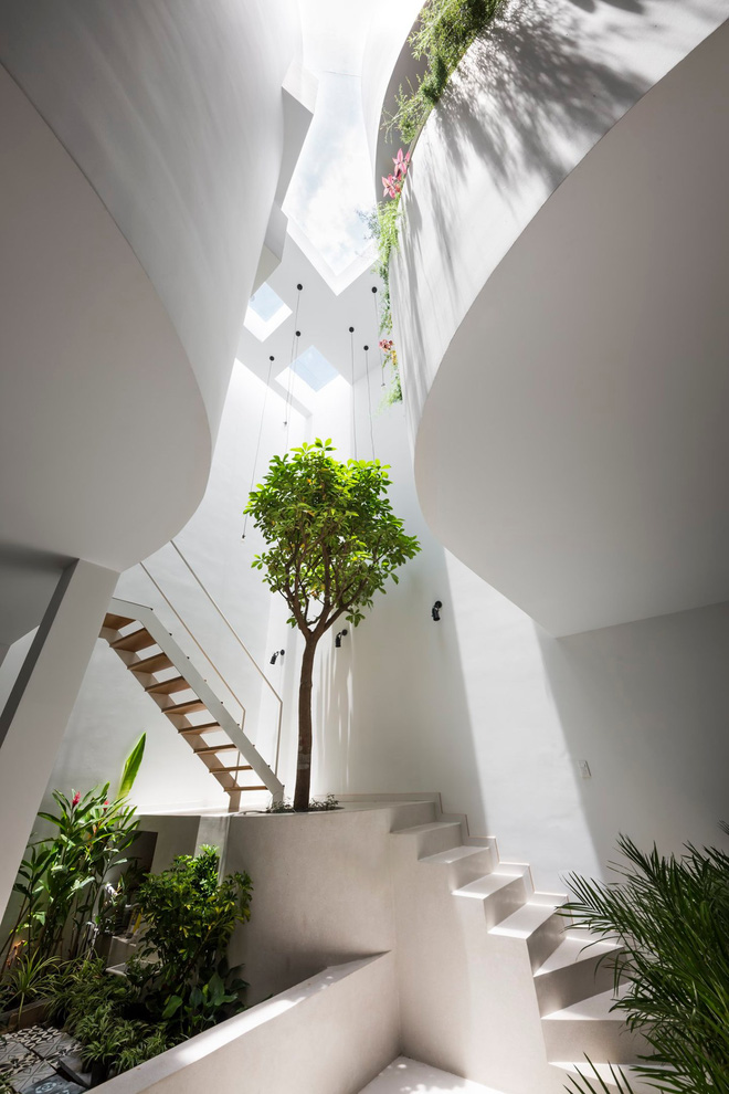 Bố mẹ chịu chơi xây nhà 136m2 ở Sài thành tặng con gái, kiến trúc bổ đôi biệt lập nhưng vẫn không thiếu sự gắn kết-2