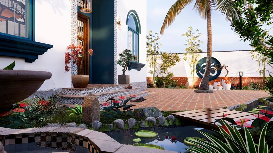 Vợ chồng trung niên rời phố thị, về vùng quê xây nhà vườn đậm chất Á Đông-3