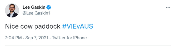 Tài khoản của Phóng viên Australia lập tức bay màu không lý do sau pha mỉa mai SVĐ Mỹ Đình-1