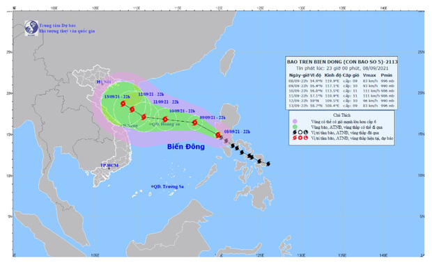 Bão Conson giật cấp 11 đi vào Biển Đông, cường độ rất mạnh, diễn biến khó lường-1