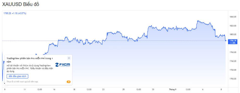 Giá vàng hôm nay 9/9: USD tăng nhanh, vàng sụt giảm-1