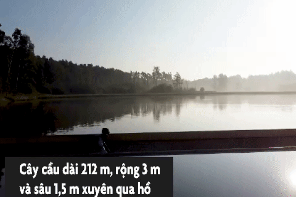 Cây cầu ẩn dưới mặt nước độc đáo ở Bỉ