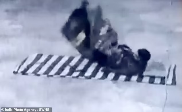 Mang chăn chiếu đến đền thờ nằm ngủ, người đàn ông bị rắn bò đến đòi ngủ cùng, kết cục khiến người xem thót tim theo-2