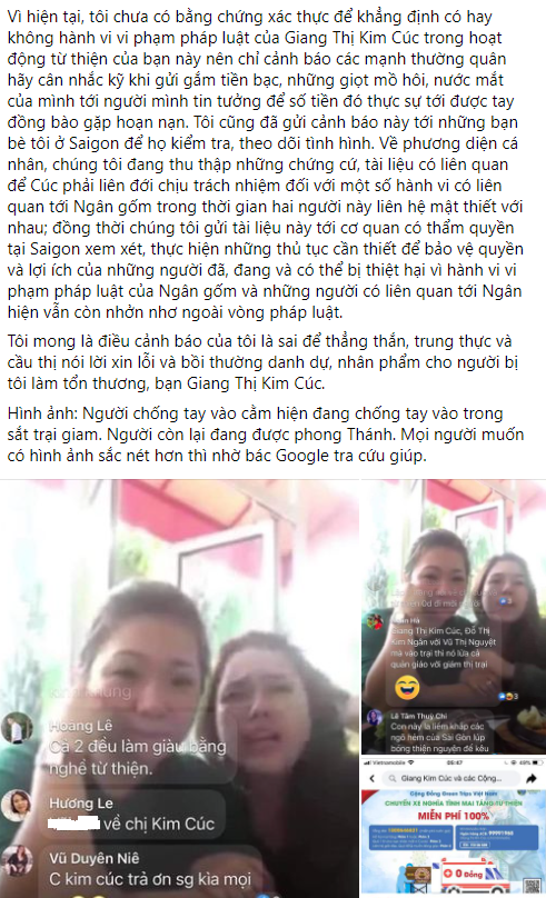 Luật sư đặt nghi vấn về khuất tất quyên góp từ thiện của Giang Kim Cúc lên tiếng: Tôi đã chuẩn bị đầy đủ đơn từ, tài liệu phục việc tố cáo-5