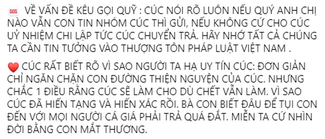 Liên tục bị tố ăn chặn tiền từ thiện, bị phạt vì đăng tin thất thiệt, Giang Kim Cúc vẫn lên mạng kêu gọi: Anh chị nào còn tin thì gửi-3