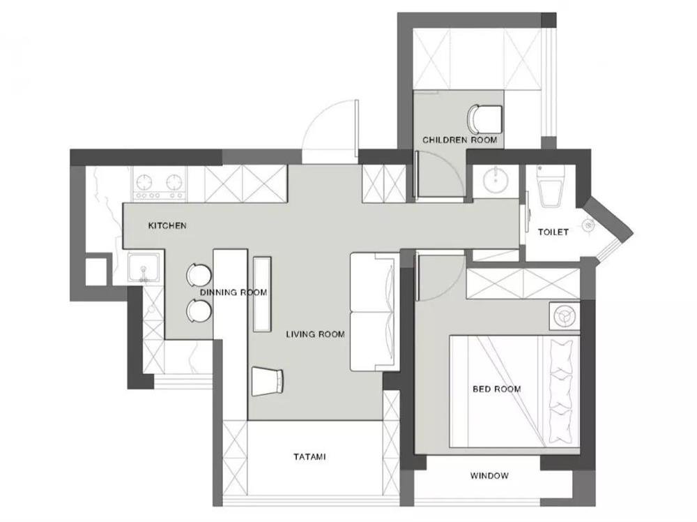 Căn hộ 41m2 và phương án cải tạo siêu hợp lý, diện tích dù nhỏ vẫn đảm bảo không gian sống thoải mái và tiện nghi-3