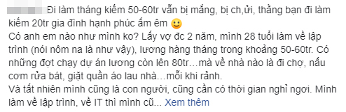 Lấy vợ là bạn từ cấp 1, học ĐH đã hay bị mắng, giờ lương 60 triệu vẫn bị mắng, ông chồng than khổ chắc do... tâm linh-1