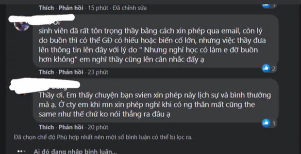 Sinh viên xin vắng học vì nhà có người mất, giảng viên kiêm MC VTV đăng lên Facebook mỉa mai: Nghỉ học có làm em đỡ buồn hơn không?-3