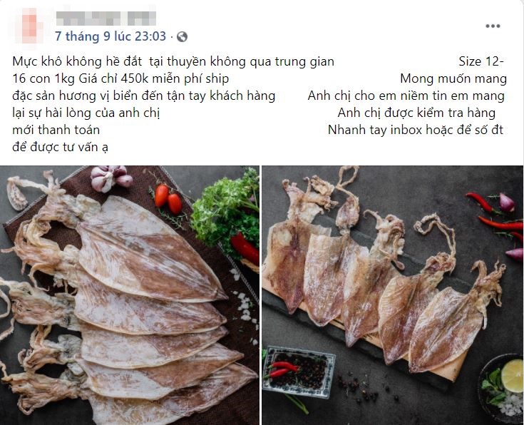 Mực khô bán giá rẻ giật mình trên chợ mạng, chỉ 200.000 đồng/kg loại mực to bằng cả bàn tay-2
