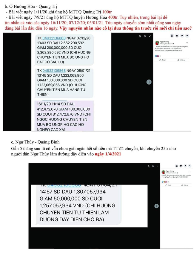 Xuất hiện loạt chi tiết nghi vấn trong sao kê từ thiện của mẹ Hồ Ngọc Hà: Dùng 3 số tài khoản luân chuyển tiền, giải ngân chậm 8 tháng?-3