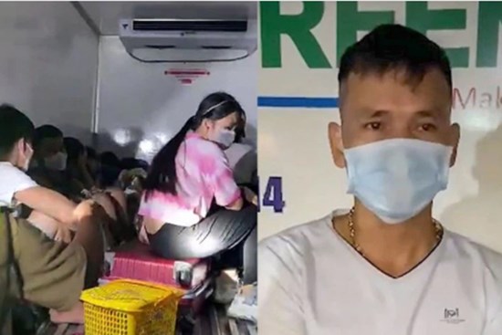 Vụ 15 người chen chúc trong thùng xe đông lạnh 