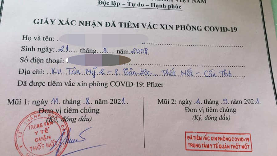 Diễn biến mới vụ bé gái 13 tuổi ở Cần Thơ được tiêm vắc-xin Pfizer-1