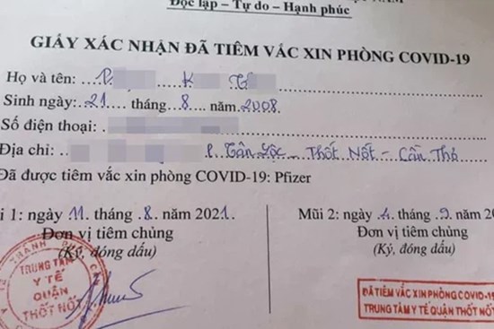 Diễn biến mới vụ bé gái 13 tuổi ở Cần Thơ được tiêm vắc-xin Pfizer
