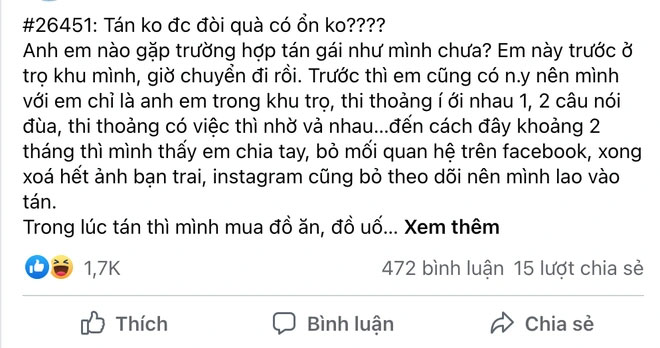 Thanh niên tán gái, 2 tháng hết 9 triệu, tán không được muốn... đòi quà-1