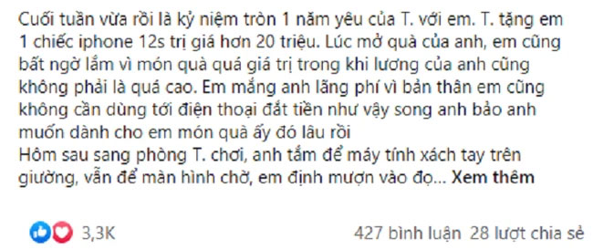 Được tặng quà hơn 20 triệu kỉ niệm ngày yêu nhau nhưng sau tin nhắn nuôi để thịt, cô gái có màn dạy dỗ bạn trai chất lượng-1