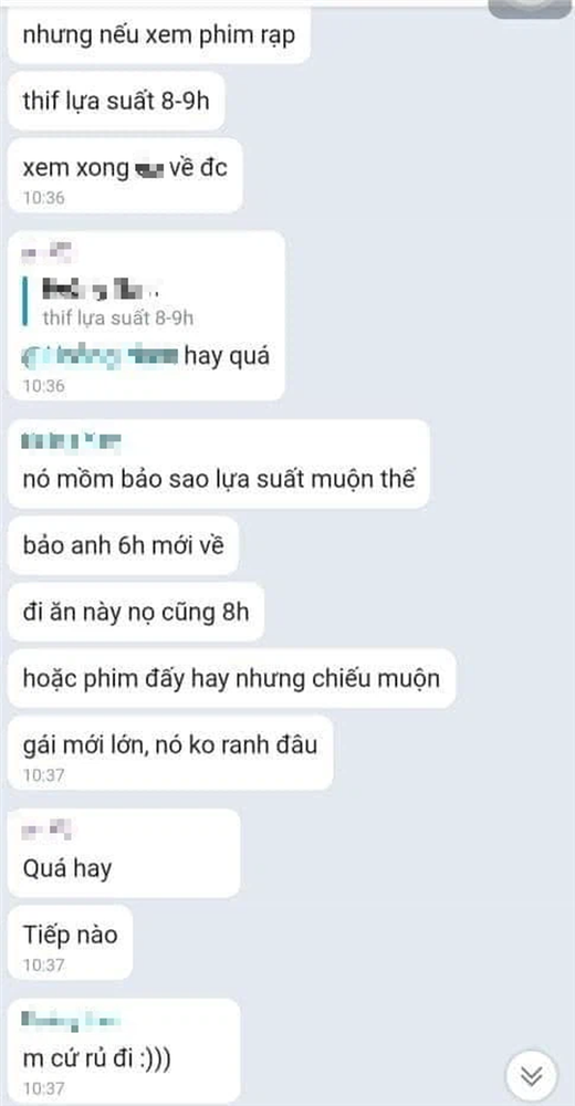 Lộ đoạn chat các quý anh chăn rau chia sẻ nhiều chiêu dụ gái kinh hãi, hành sự luôn ở rạp chiếu phim: Đưa nó vào thế phải đồng ý-3