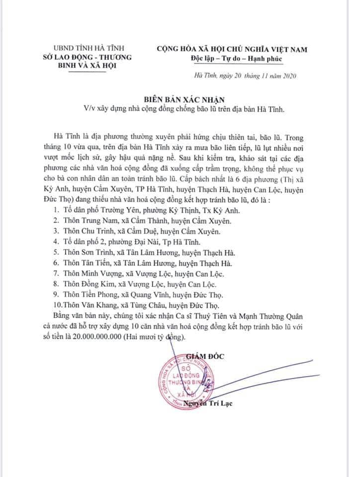 Trọn vẹn bảng kê khai các khoản chi trong chuyến từ thiện miền Trung lũ lụt năm 2020 của Thủy Tiên-18
